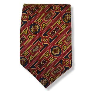 Vintage BSL CELTIC TIE COLLECTION ~ Red Multicolor ~ 4" x 56"
